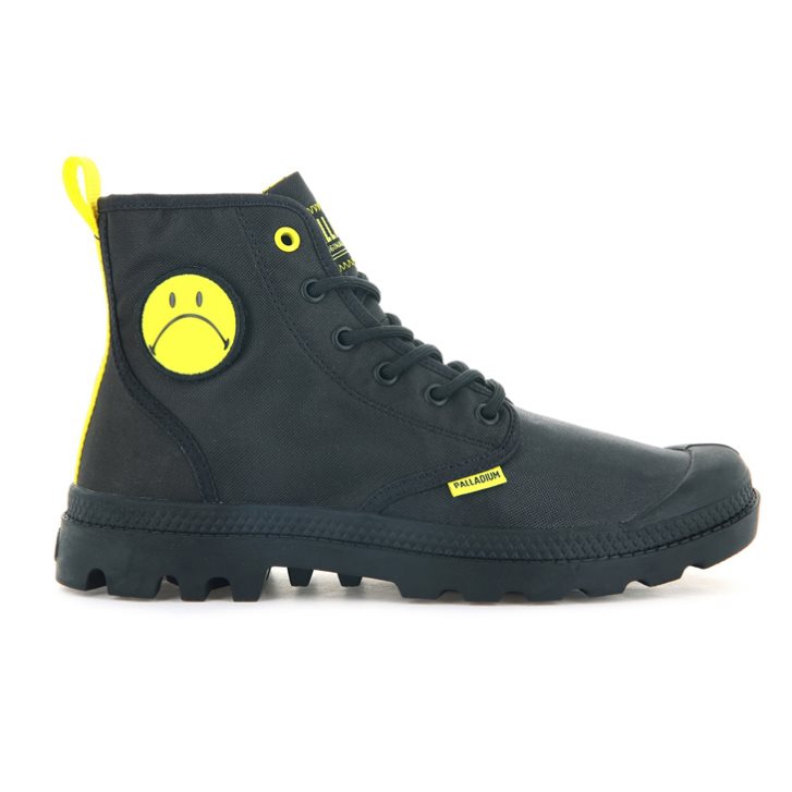 Palladium Pampa Smiley Change Men\'s Boots Black | UK K857-PWS